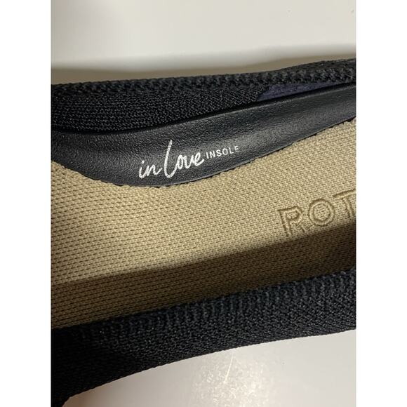 Rothy’s Shoe Women’s The Knot Point II Flat Sz 8.5 Black Ballet Career Holiday - Picture 8 of 9